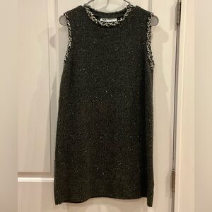 ZARA dark grey sparkle knit mini dress